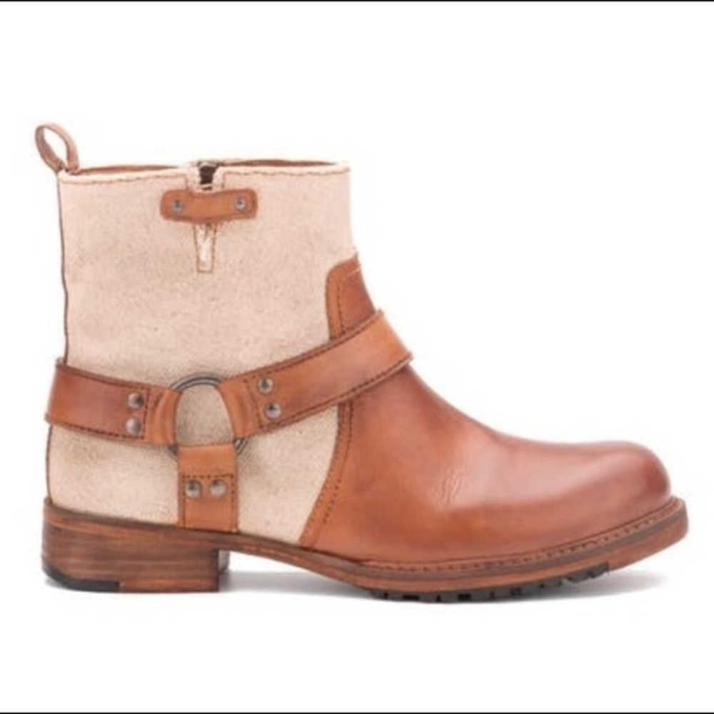 Vintage Foundry Co. Tan Morgan Biker Boot size 6